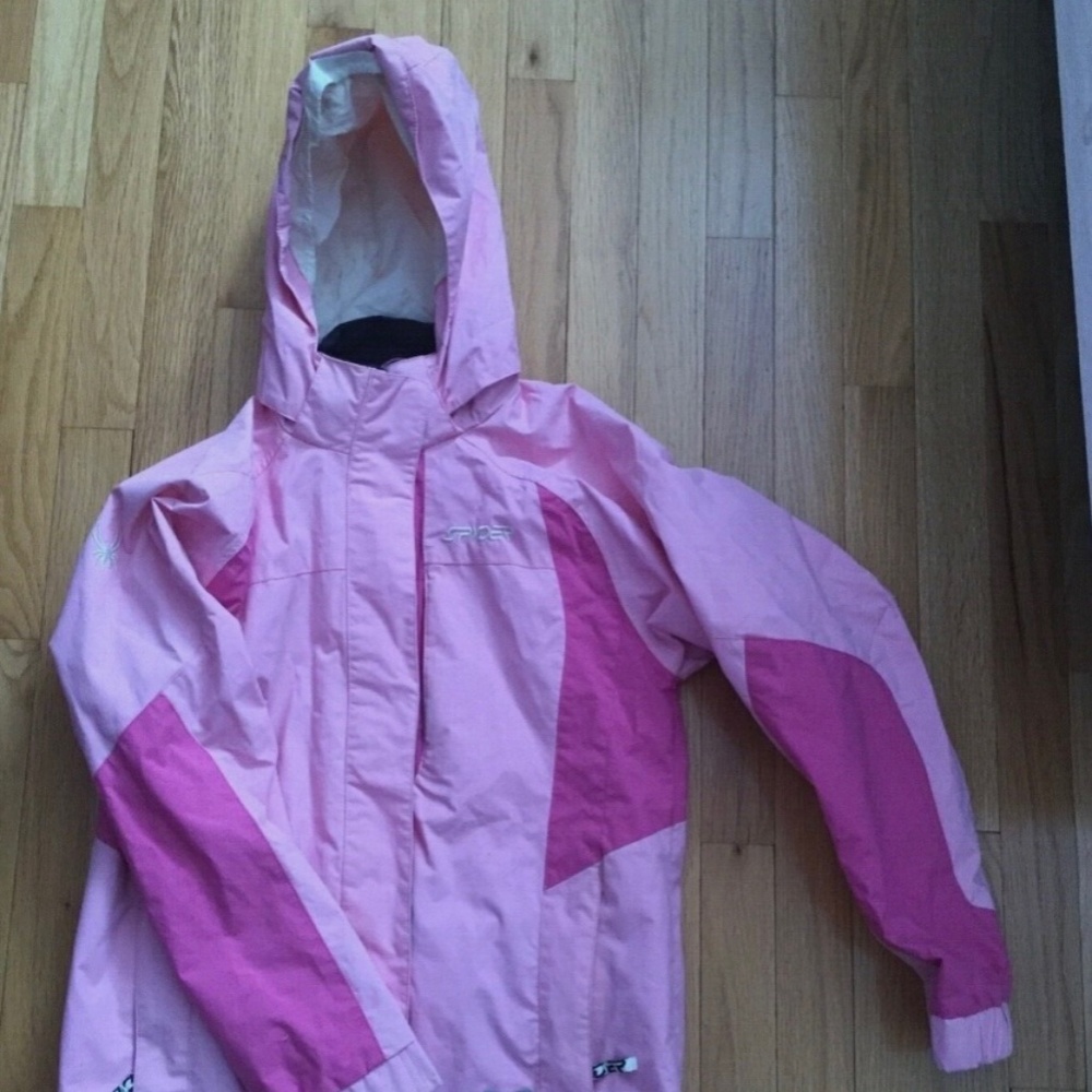SPYDER Girl Pink Ski Jacket Size 14 READ Winter Snowboard Jacket